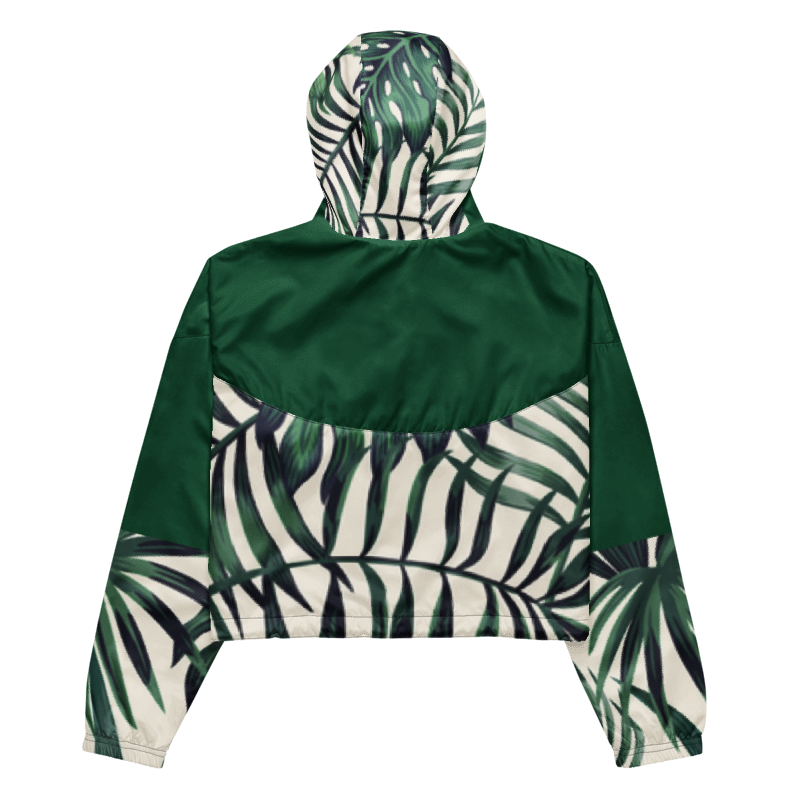 Women’s Cropped Windbreaker - Green/Multi-color